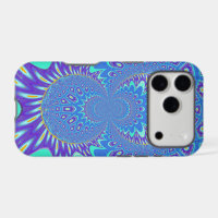 Beautiful cyan blue kaleidoscope vector art design