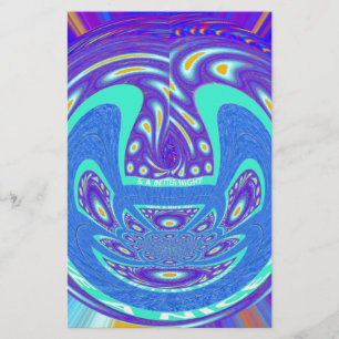 Beautiful cyan blue kaleidoscope vector art design