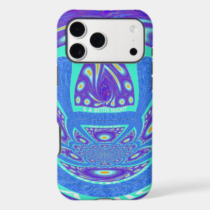 Beautiful cyan blue kaleidoscope vector art design
