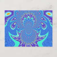 Beautiful cyan blue kaleidoscope vector art design