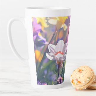Beautiful Daffodil Flower Latte Mug. Latte Mug
