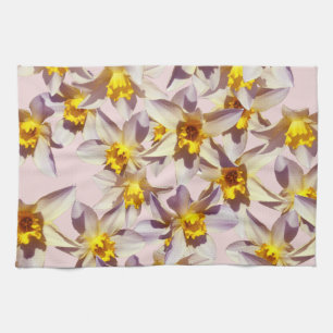 Beautiful Daffodils Flowers Tea Towel