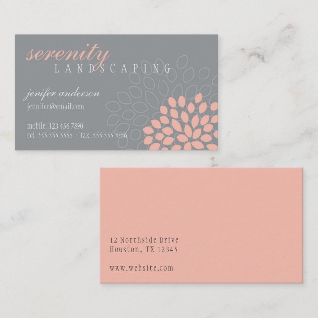 Beautiful Dahlia  Business Card (Front/Back)