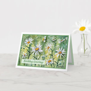 Beautiful Daisies Birthday Blessings Card