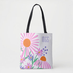 Beautiful Daisies custom monogram bags