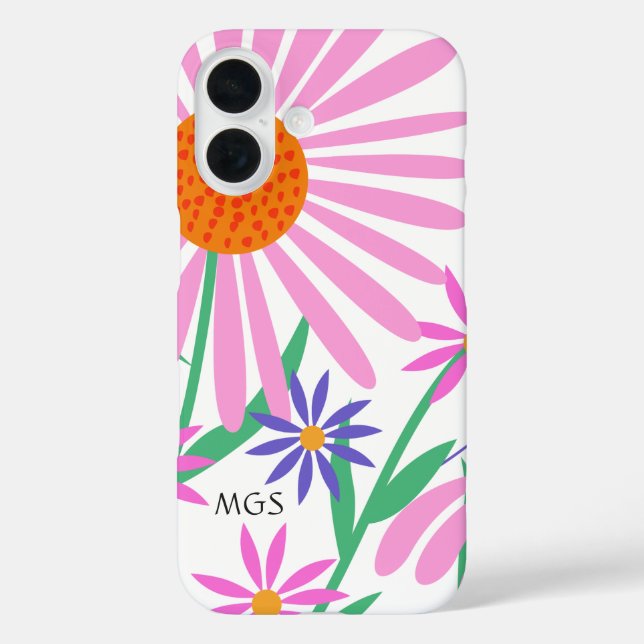 Beautiful Daisies custom monogram phone cases (Back)