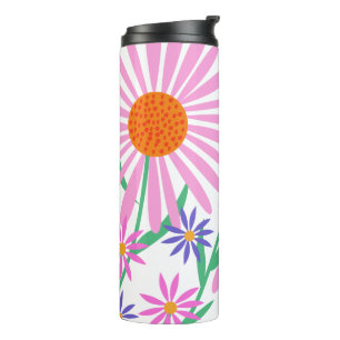 Beautiful Daisies custom monogram tumbler