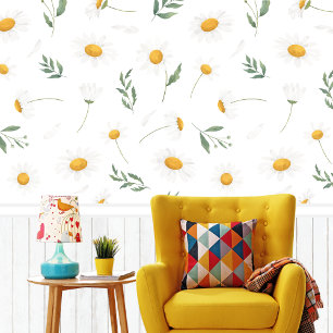 Beautiful daisies floral wallpaper