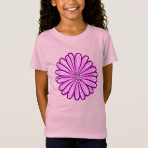 Beautiful Daisy Flower, Halftone Illustration T-Shirt