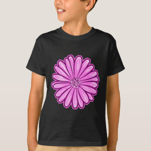 Beautiful Daisy Flower, Halftone Illustration T-Shirt
