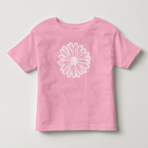 Beautiful Daisy Flower, Halftone Illustration Toddler T-Shirt
