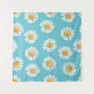 Beautiful daisy flowers seamless pattern tapestry