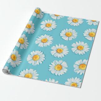 Beautiful daisy flowers seamless pattern wrapping paper