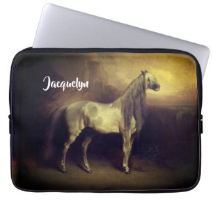 Beautiful Dappled Grey Arabian Stallion   Laptop Sleeve