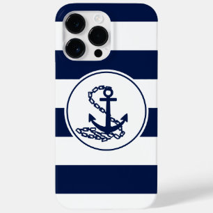 Beautiful Dark Blue Anchor Symbol Nautical Style Case-Mate iPhone 14 Pro Max Case