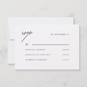 Beautiful Dark Purple Wedding Rsvp Card