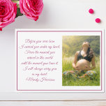 Beautiful Daughter from Mum Poem Custom Photo Card<br><div class="desc">Before you were born, I carried you under my heart. - Mandy Harrison. A touching pregnancy quotation card for a loving mum to give to her beautiful daughter on her birthday. This poignant quote of love is written in pretty typography next to your own custom maternity photograph. You child will...</div>