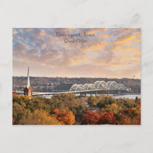 Beautiful Davenport Iowa Quad Cities Postcard
