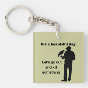Beautiful Day for Falconry Key Ring