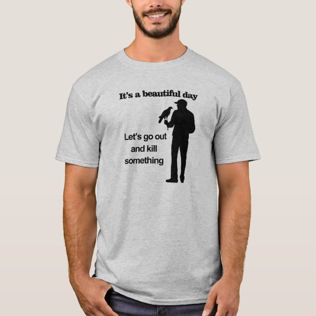 Beautiful Day for Falconry T-Shirt (Front)