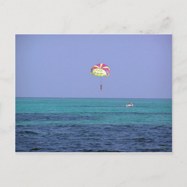 Beautiful day for para-sailing postcard (Front)