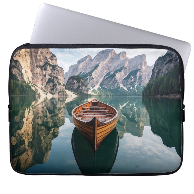 Beautiful day on the mountains  laptop sleeve (Front)