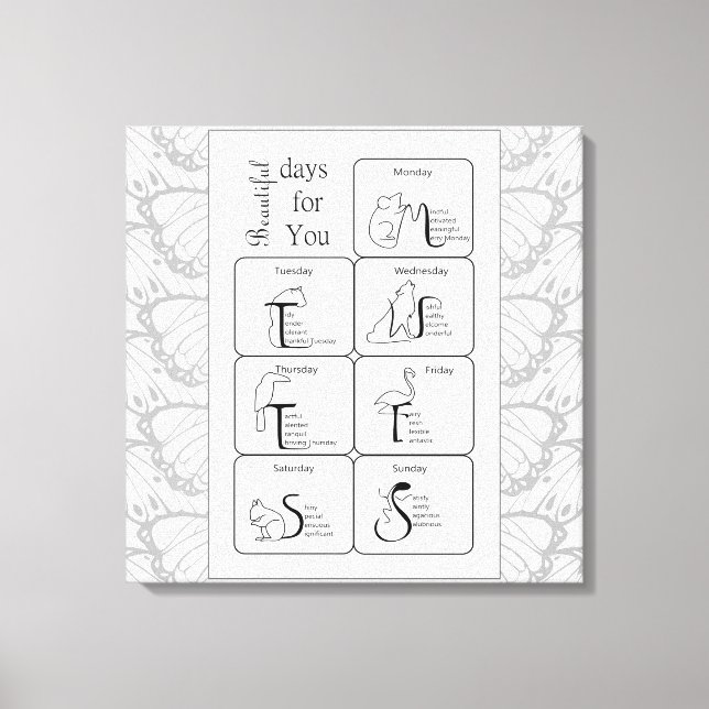 Beautiful days for you canvas print (Front)