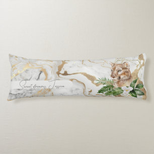 Beautiful DBL-sided marble pattern with Puma  Body Cushion
