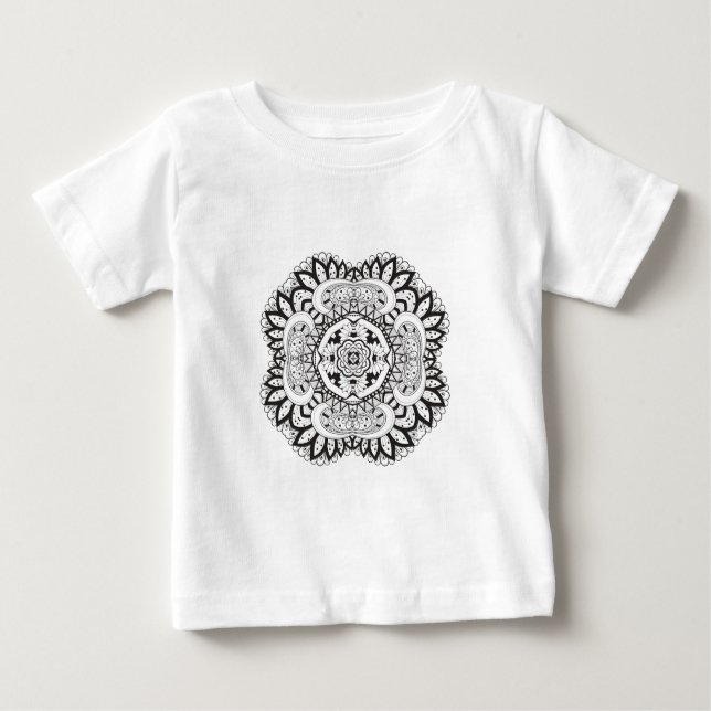 Beautiful Deco Square Doodle Baby T-Shirt (Front)
