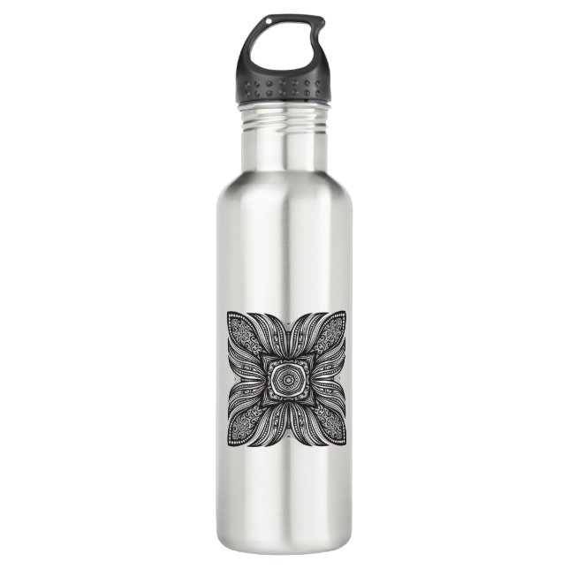 Beautiful Decor Square Doodle 710 Ml Water Bottle (Front)