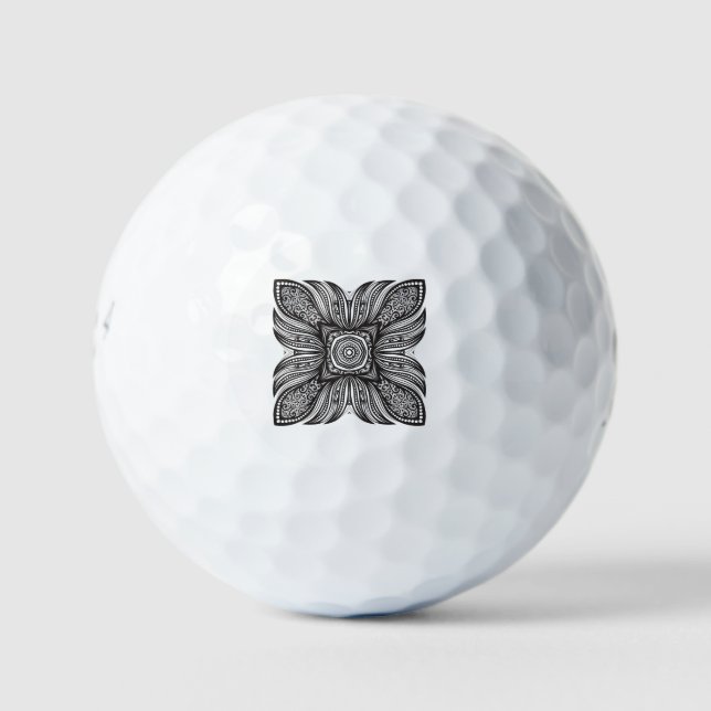 Beautiful Decor Square Doodle Golf Balls (Front)