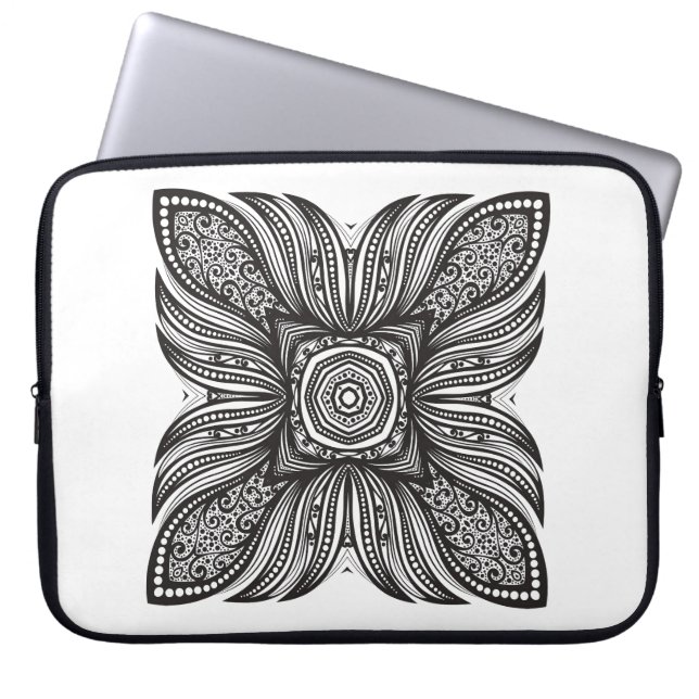 Beautiful Decor Square Doodle Laptop Sleeve (Front)