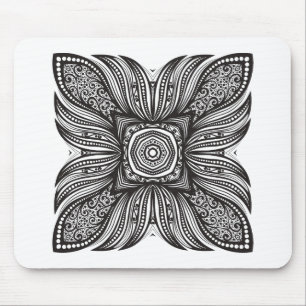Beautiful Decor Square Doodle Mouse Pad
