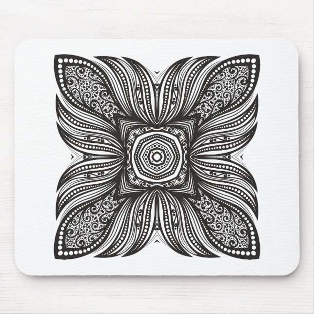 Beautiful Decor Square Doodle Mouse Pad (Front)