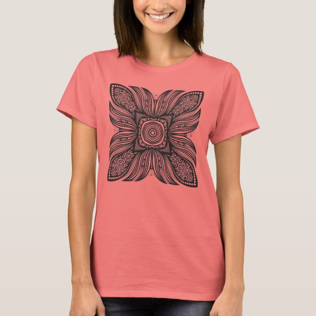 Beautiful Decor Square Doodle T-Shirt (Front)