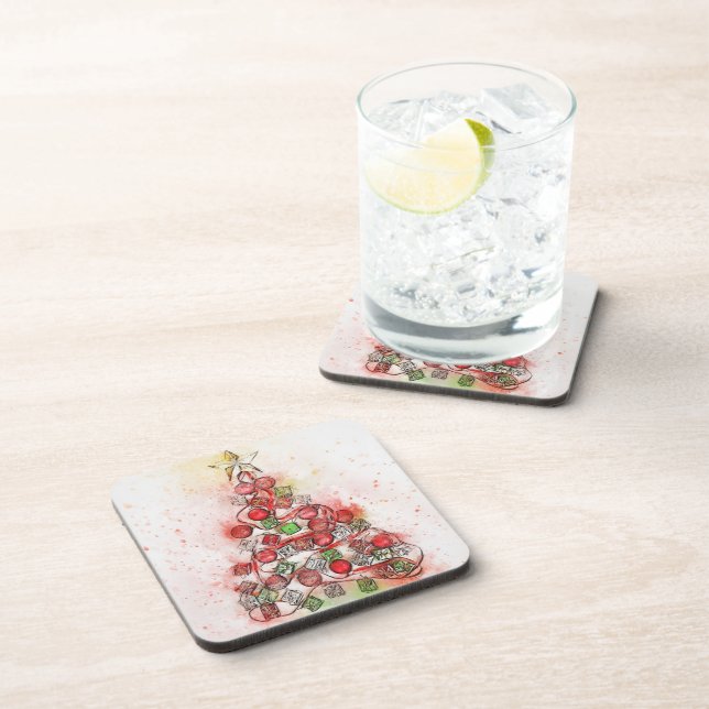 Beautiful  Decorated Christmas Tree  Coaster (Right Side)