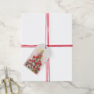 Beautiful Decorated Christmas Tree Gift Tags