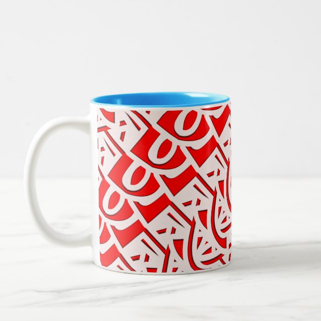 Beautiful Decoration Style Two-Tone Coffee Mug (Left)