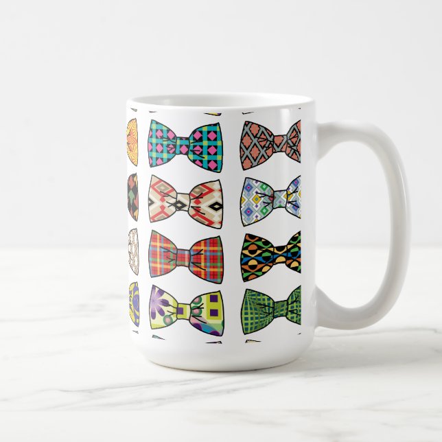 Beautiful Decorative Bow Tie Patterns Mug (Right)