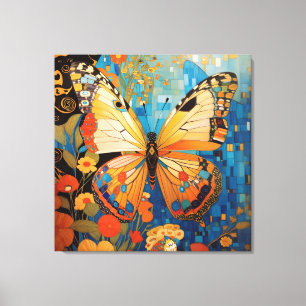 Beautiful Decorative Butterfly Floral Canvas Print
