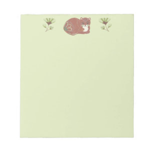 Beautiful Decorative Folk Art Cat Notepad