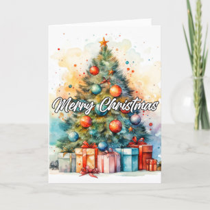 Beautiful Decorative Holiday Christmas Tree Card