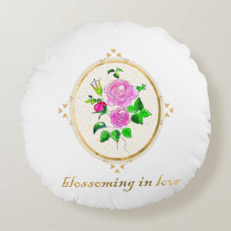 beautiful decorative pillow, hand painted  round cushion