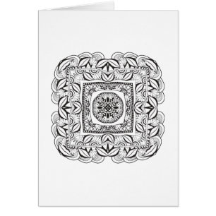Beautiful Decorative  Square Doodle