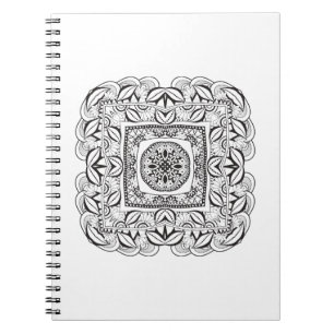 Beautiful Decorative Square Doodle Notebook