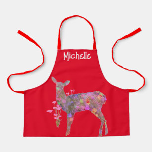 Beautiful Deer Christmas Apron