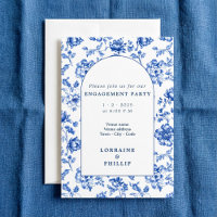 Beautiful delftware arch floral engagement party