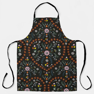 Beautiful delicate small flower with heart shape o apron