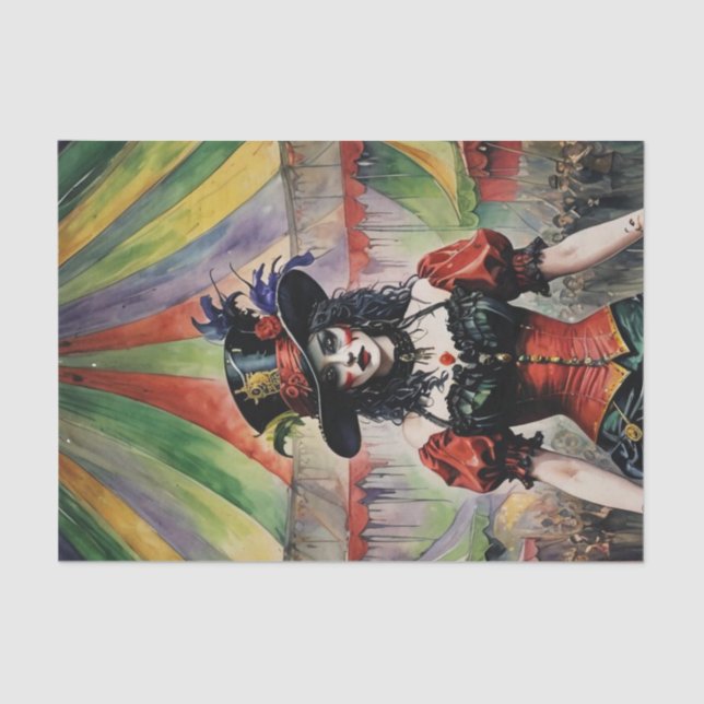 Beautiful Demon Ring Leader Woman Decoupage Paper  (Front)