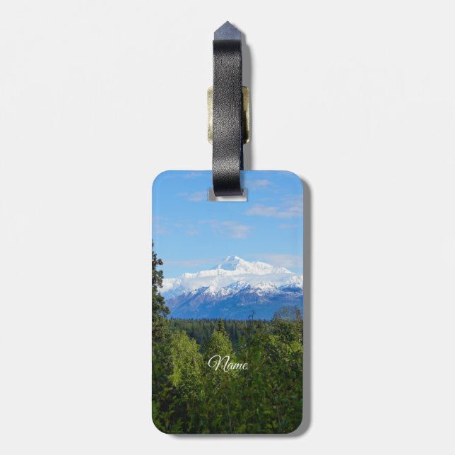 Beautiful Denali Luggage Tag (Back Vertical)